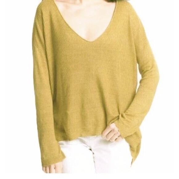 Eileen Fisher Women's 100% Italian Linen Delave Oversized Boxy Knitted Top S - Picture 2 of 9